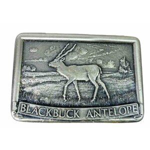 VTG koleaco Blackbuck Belt Buckle 2.25"x3.25" Custom Design 3D Deer Hunting EUC